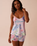Lavender Garden Print Satin Cami | La Vie en Rose KSA