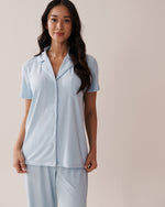 Ribbed Modal Button-down Shirt| La Vie En Rose KSA