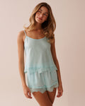 Lace Trim Satin Cami