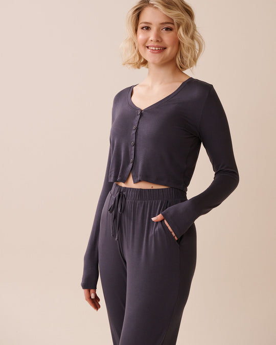 Soft Jersey Long Sleeve Crop Top