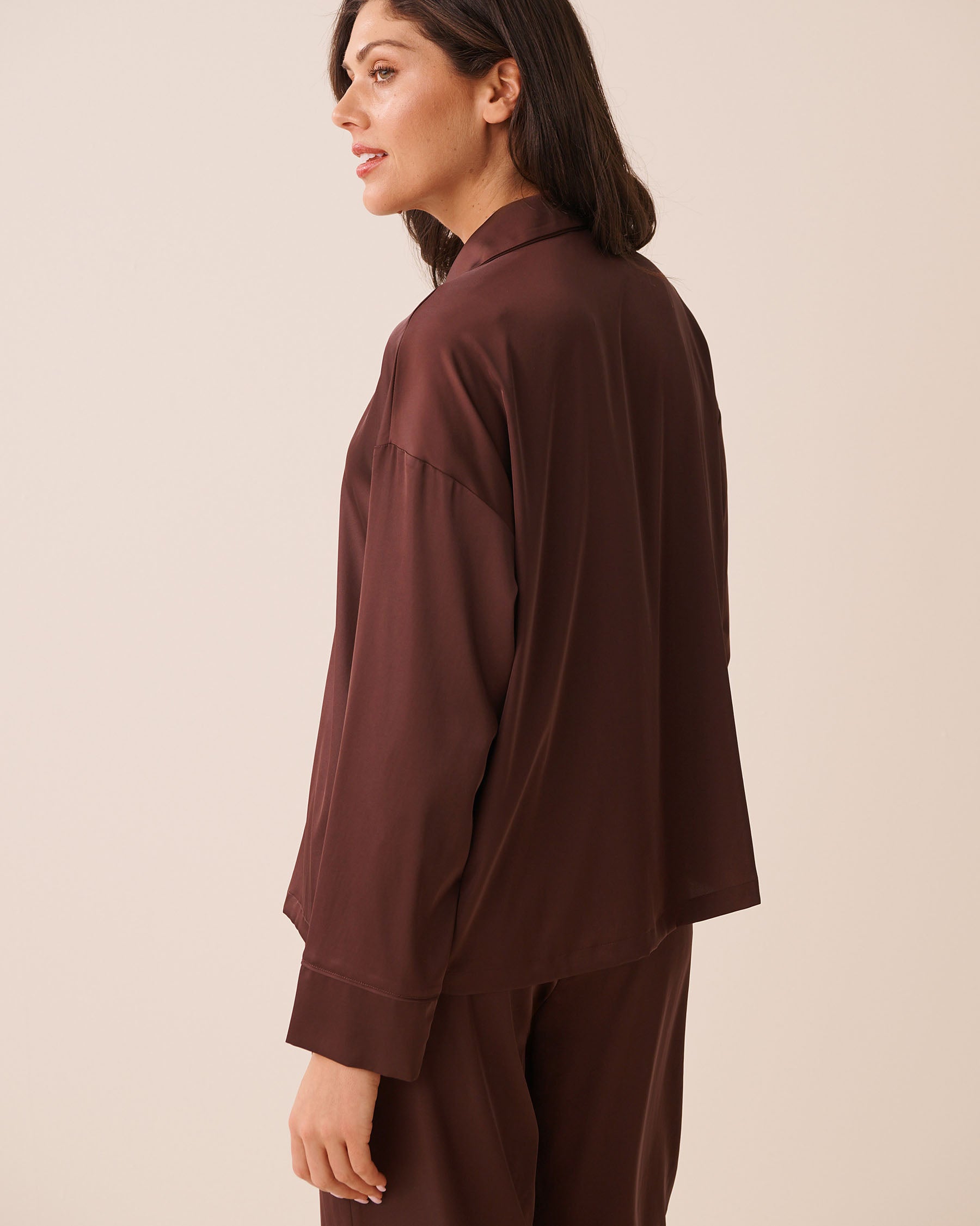 Satin Long Sleeve Button-down Shirt AW26