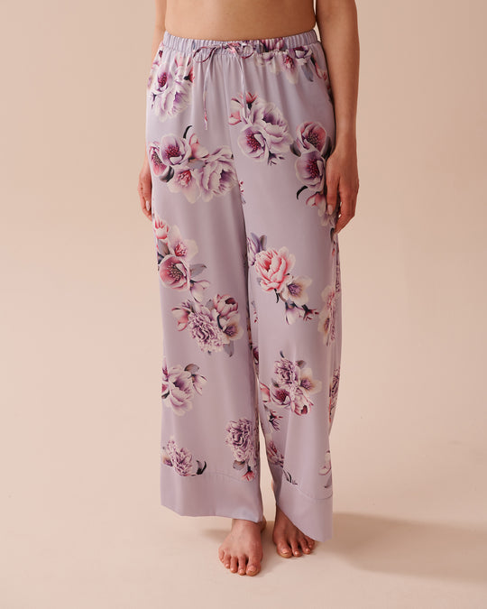 Victorian Floral Satin Pants
