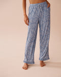 White Floral Print Recycled Fibers Ruffled Pants| La Vie En Rose KSA