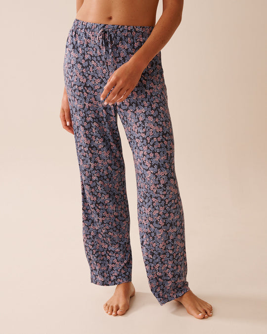 Ditsy Floral Print Soft Jersey Pajama Pants