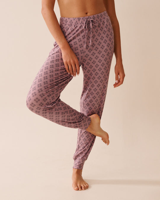 Geo Print Soft Jersey Jogger Pajama Pants