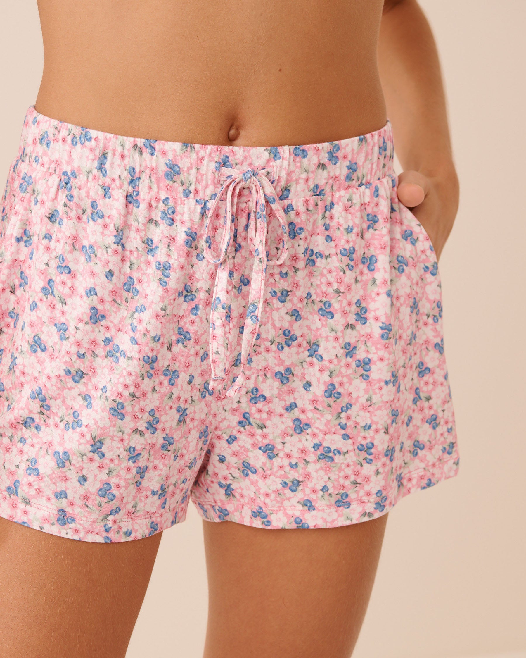 Bloom & Berry Print Soft Jersey Pajama Shorts | La Vie en Rose KSA