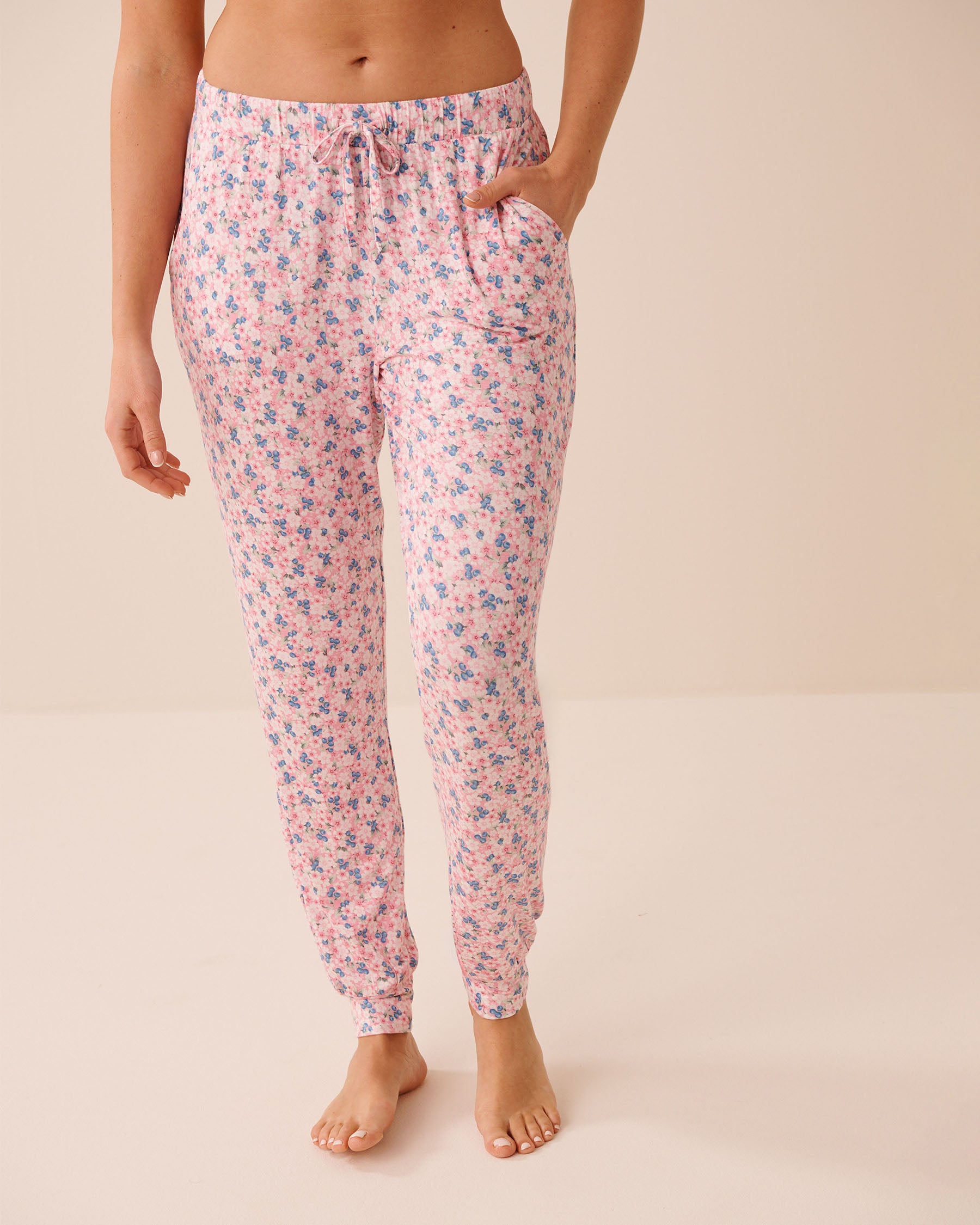 Bloom & Berry Print Soft Jersey Jogger Pajama Pants | La Vie en Rose KSA