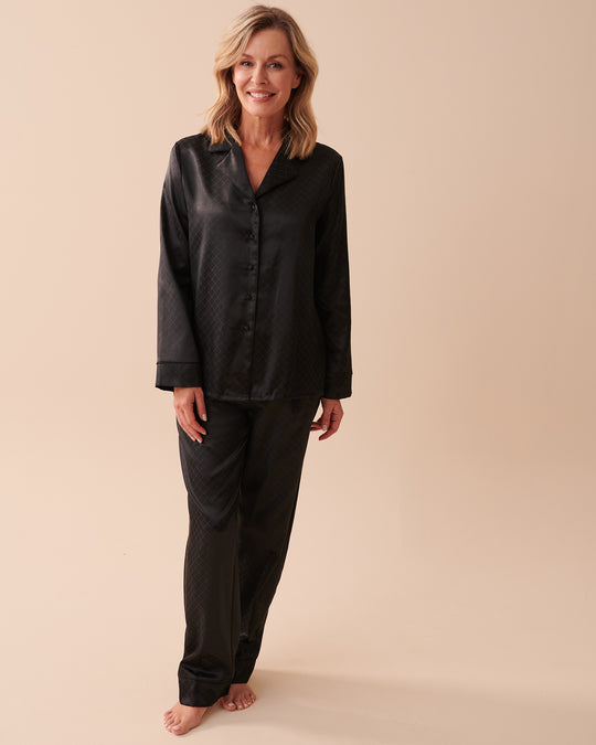 Jacquard Satin Pajama Set