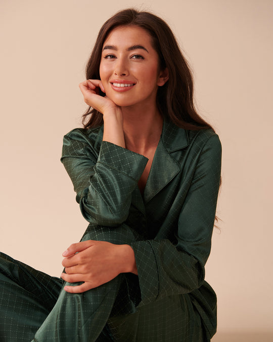 Jacquard Satin Pajama Set