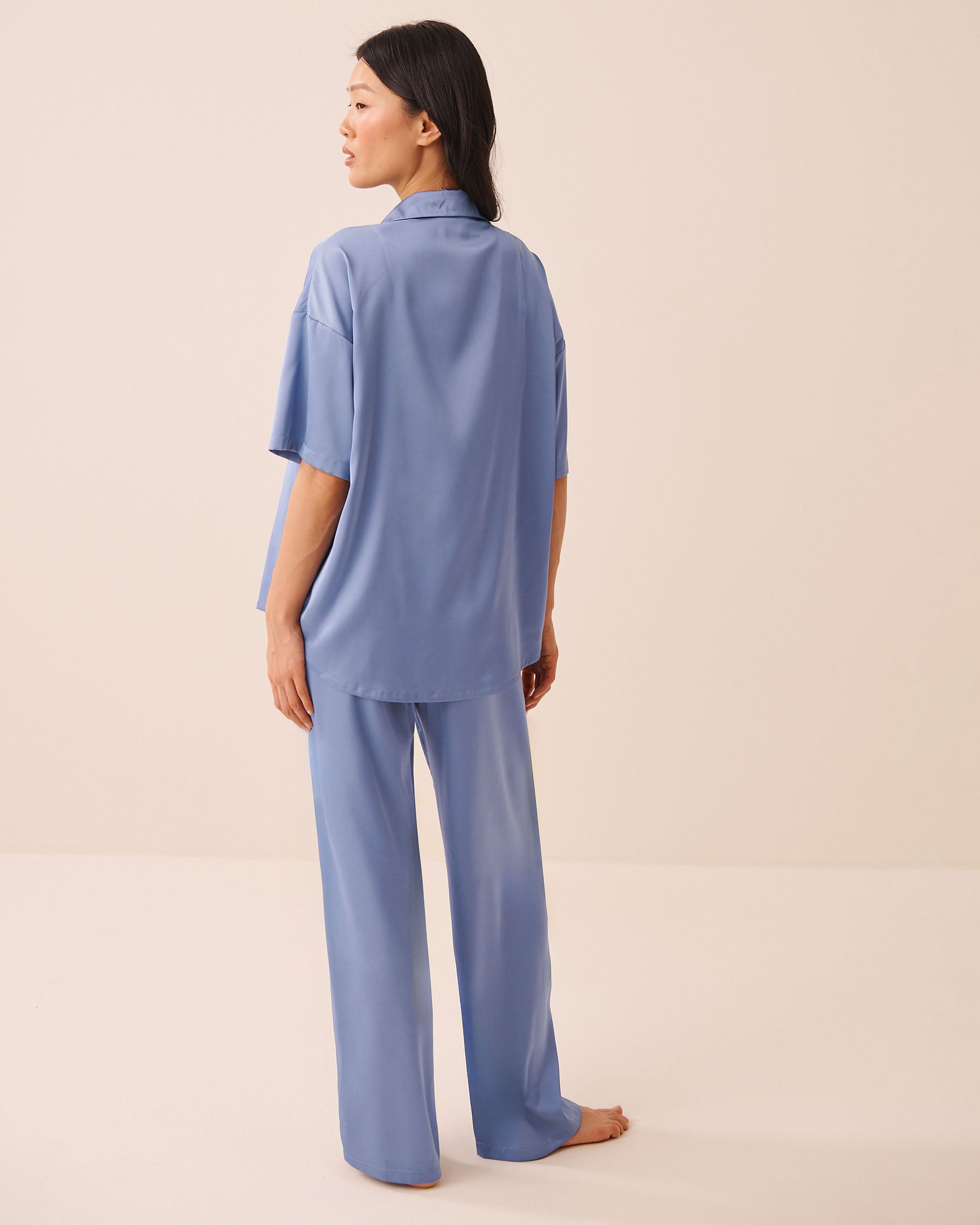 Short Sleeve Satin Pajama Set la Vie en Rose