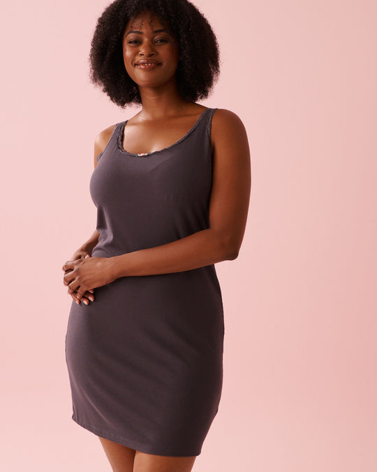 Ribbed Modal and Lace Trim Nightie