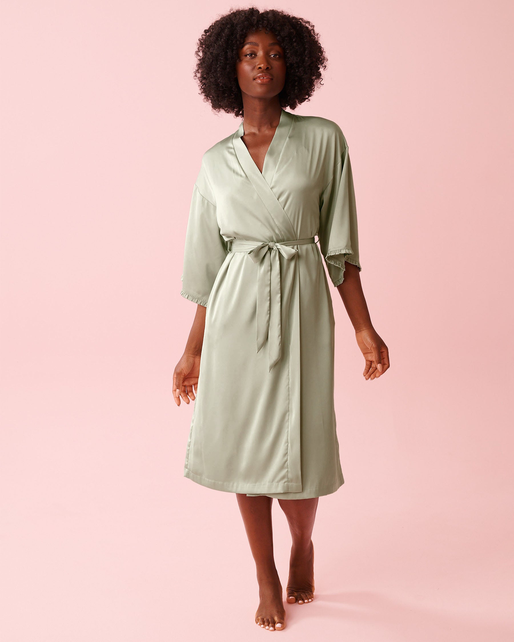 Satin Long Kimono | La Vie en Rose KSA