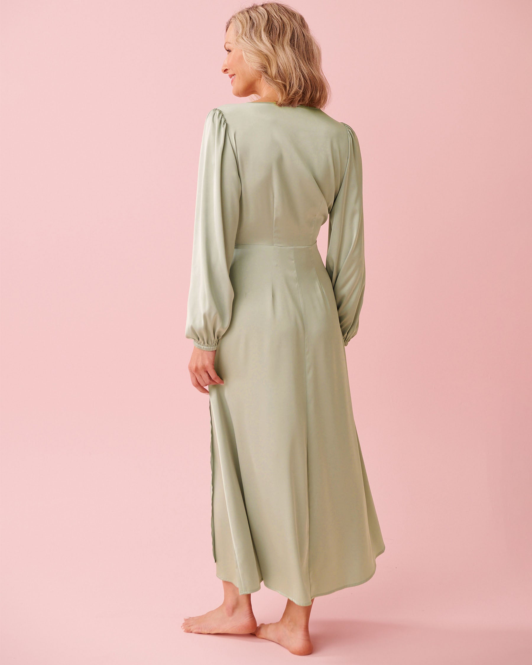 Satin Long Sleeve Sleepshirt la Vie en Rose