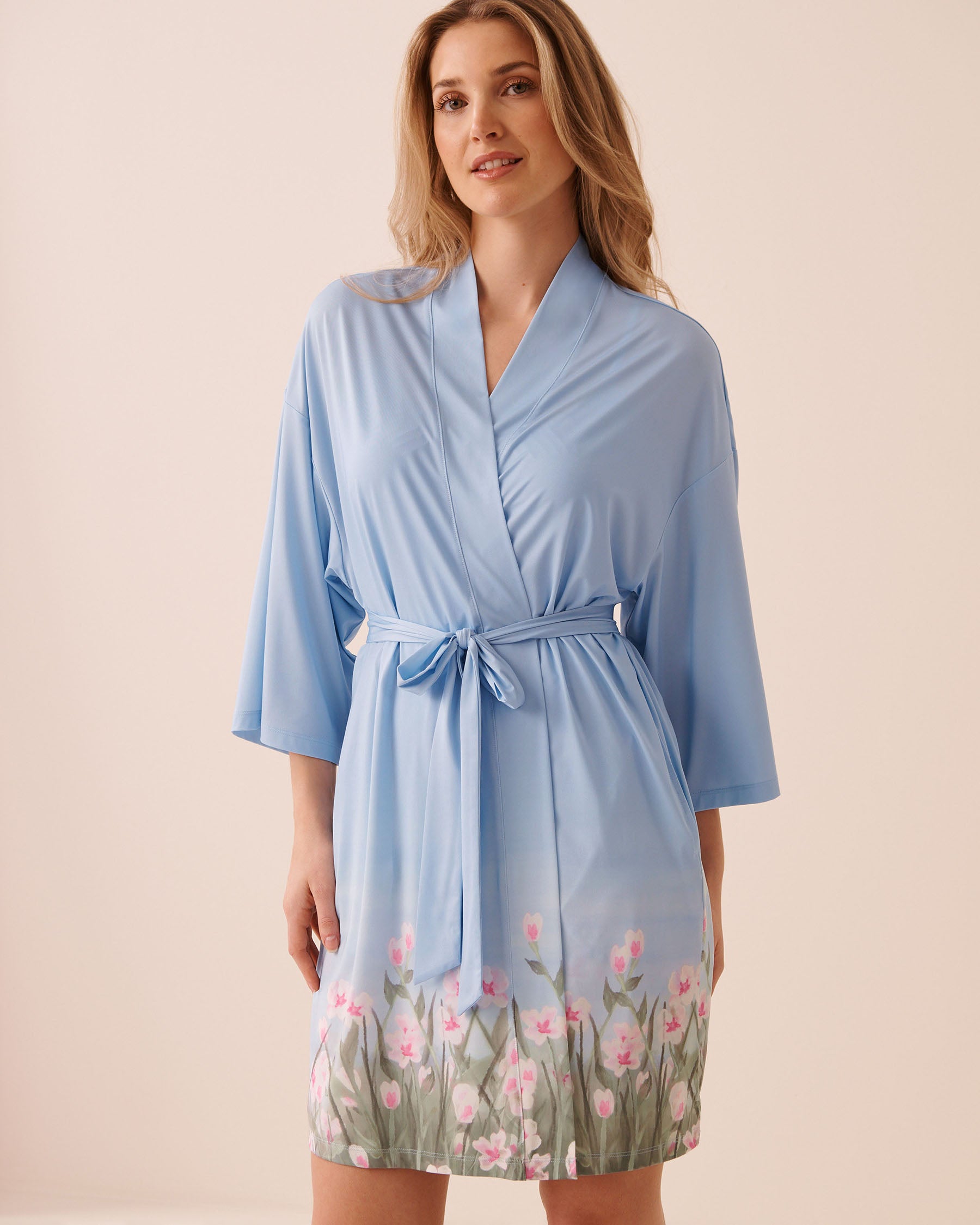 Flower Field Print Kimono la Vie en Rose