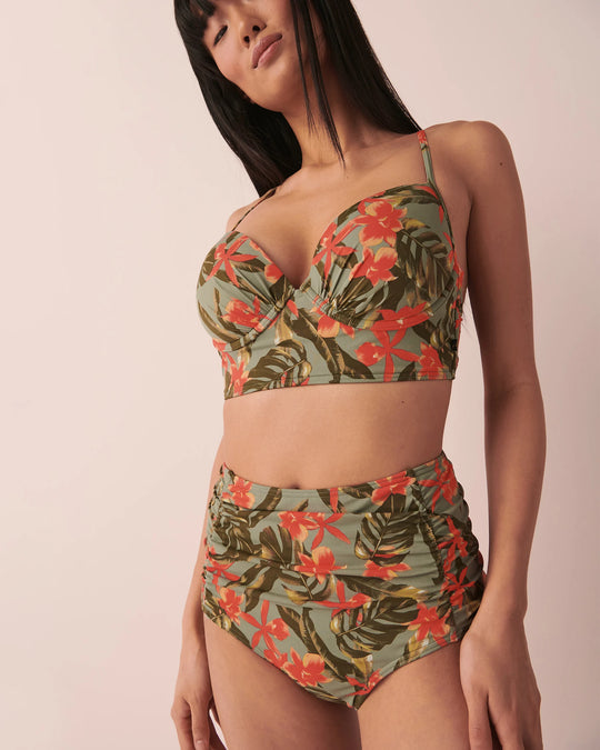 ORCHIDS GARDEN Push-up Bikini Top