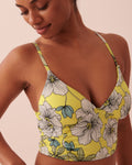 FIELDS OF FLOWERS Recycled Fibers Long Triangle Bikini Top Field of flowers 70100444 La Vie En Rose | KSA