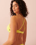 SUNNY LIME Recycled Fibers Wireless Push-up Bikini Top Lime 70100468 La Vie En Rose | KSA