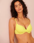 SUNNY LIME Recycled Fibers Wireless Push-up Bikini Top Lime 70100468 La Vie En Rose | KSA