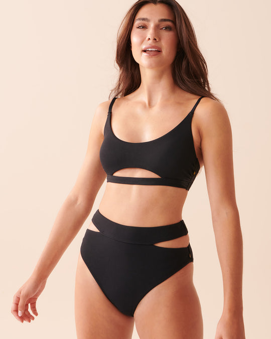 Textured Recycled Fibers Bralette Bikini Top