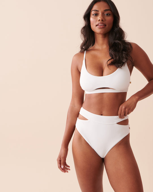 Textured Recycled Fibers Bralette Bikini Top