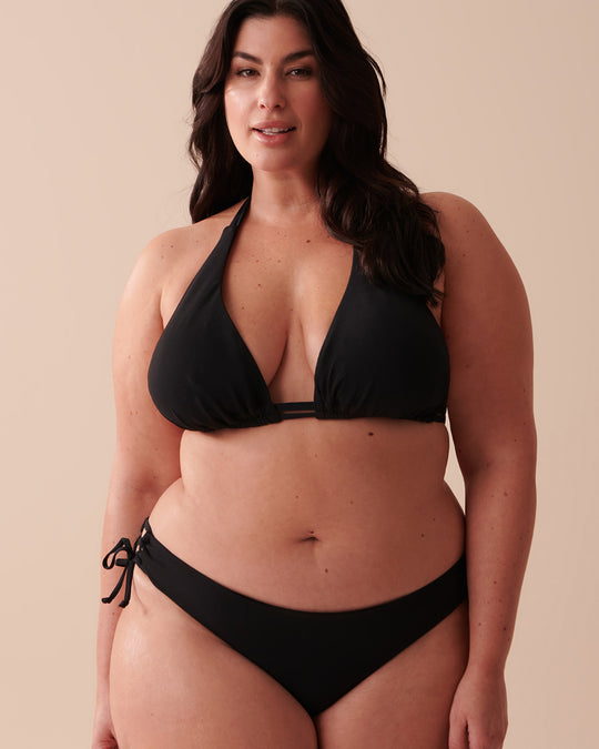 Textured Recycled Fibers D Cup Triangle Bikini Top