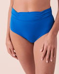SOLID High Waist Bikini Bottom Bright blue 70300424 La Vie En Rose | KSA