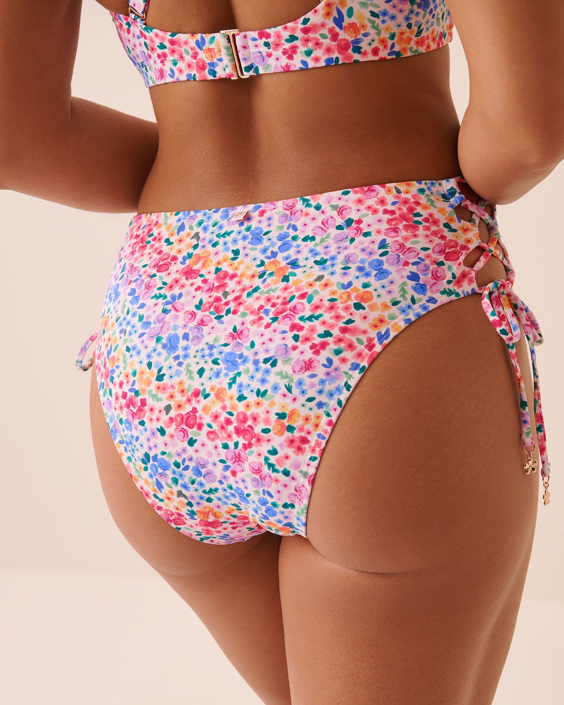 FLORAL CRUSH High Waist Cheeky Bikini Bottom SS26