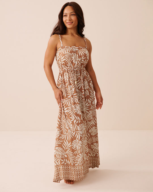 Tropical Gauze Maxi Dress